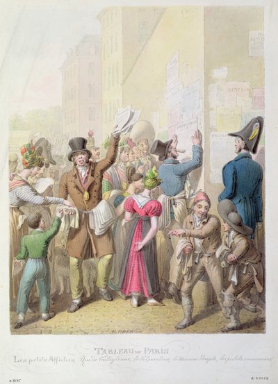 ポスター、「Tableau de Paris」、1815〜30年（紙にトイレ） 作： Georg Emanuel Opitz